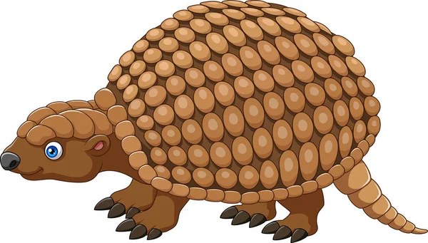 Vektor Illustration Von Cartoon Glyptodont Auf Weißem Hintergrund — Stockvektor