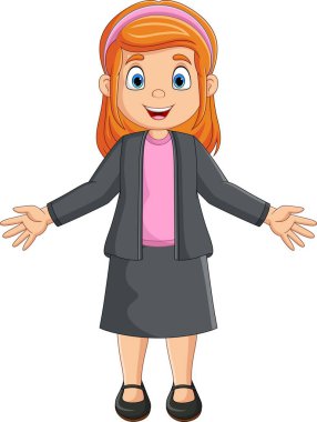 Şirin bayan öğretmen çizgi filminin vektör illüstrasyonu