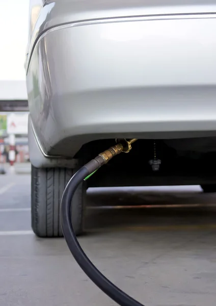 Car gas lpg fuel refill valve — Stock Photo, Image