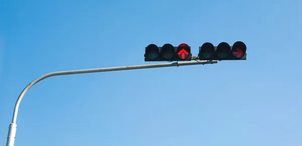 Tanda lalu lintas, lampu merah — Stok Foto