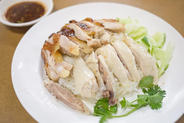 Grilled and boiled chicken rice — Stock Photo, Image