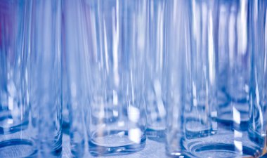 soyut birçok gözlük gelen dikey ışık yansıması