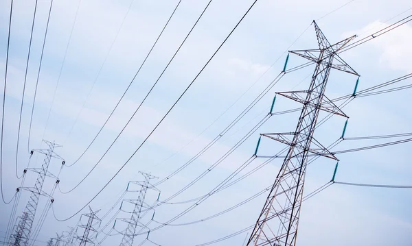 High voltage powerlines — Stock Photo, Image