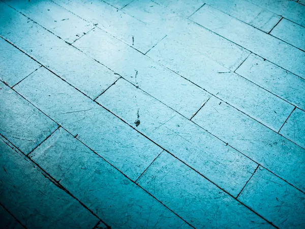 Blue floor tile in grunge style — Stock Photo, Image