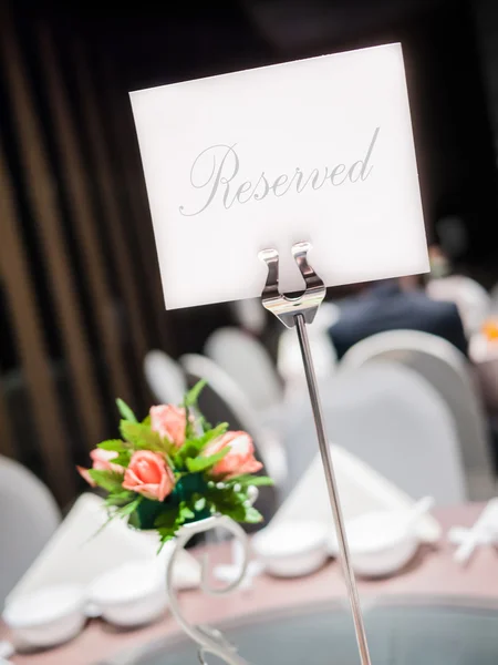 Reserved for the dinner — Stock Photo, Image