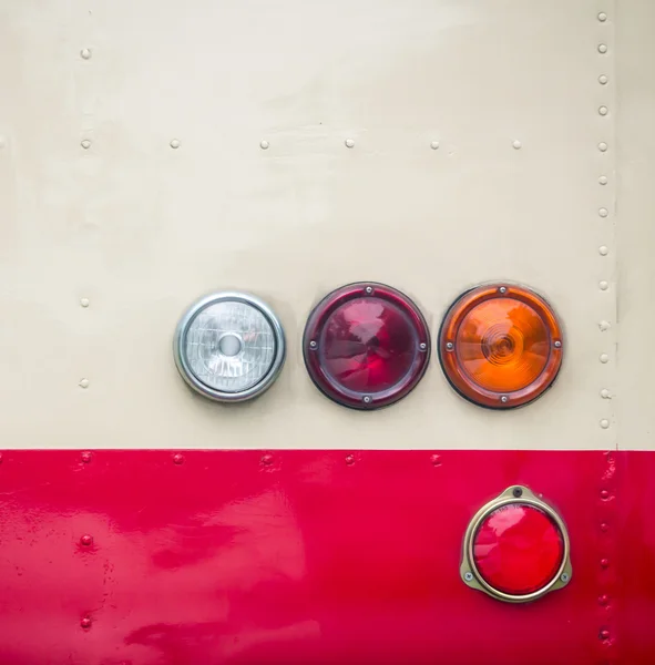 Luz traseira do ônibus velho — Fotografia de Stock