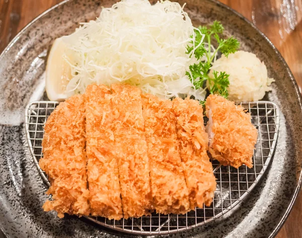 Tonkatsu, Japon tarzı pork kızarmış. Stok Resim