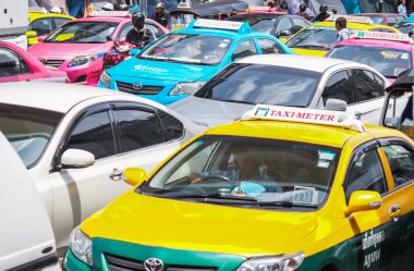 Çok kötü trafik Merkezi Bangkok City