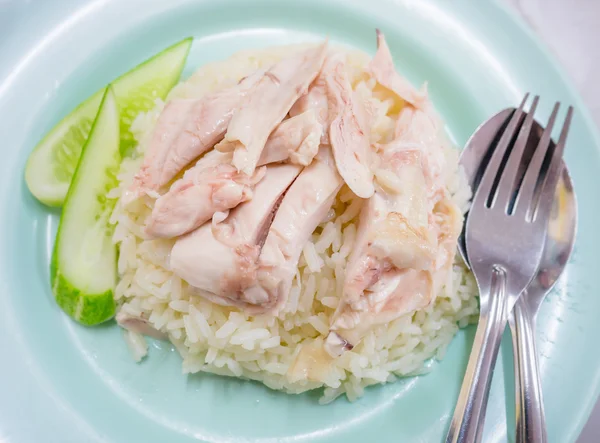 Hainanese chicken rice — Stock Photo, Image