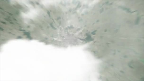 Earth Zoom z Bukaresztu - Rumunia — Wideo stockowe