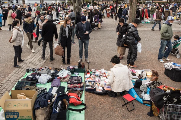 Mercato delle pulci al parco Yoyogi di Harajuku, Giappone — Foto Stock