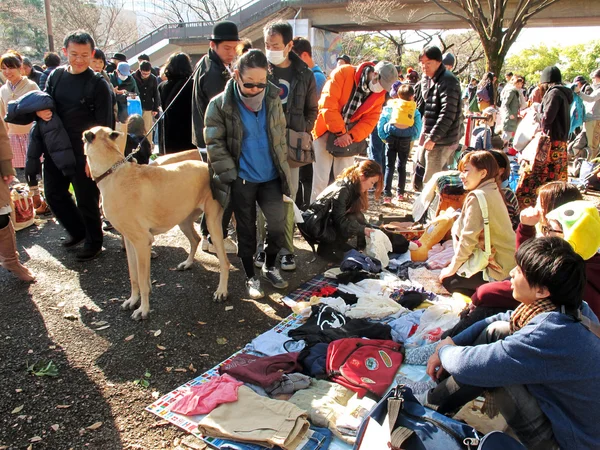 Pchli targ w yoyogi park w harajuku, Japonia — Zdjęcie stockowe