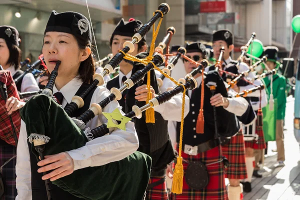 Pipers in parade — Stockfoto