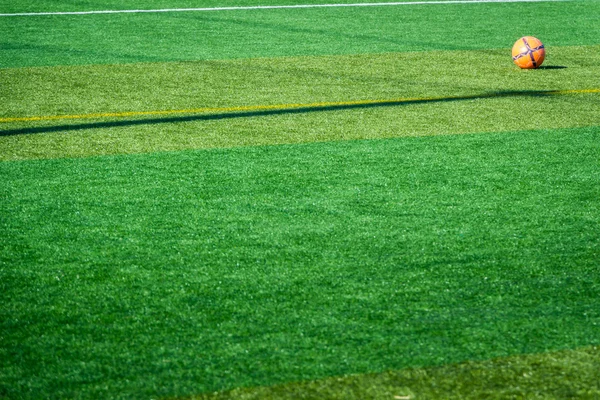 Orange soccer ball — Stock Photo, Image