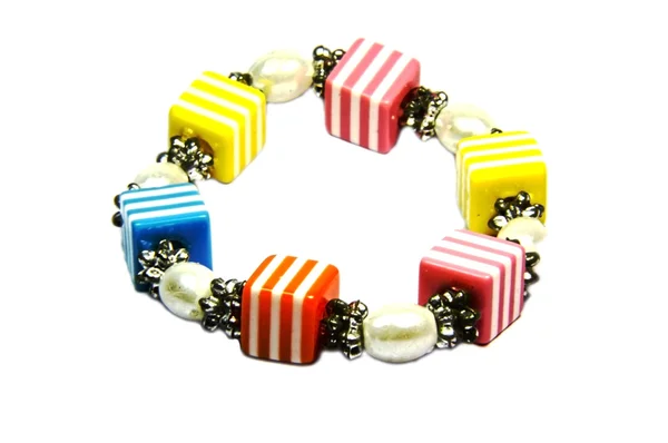 Perlas cuadradas y perlas en forma de pulsera — Foto de Stock