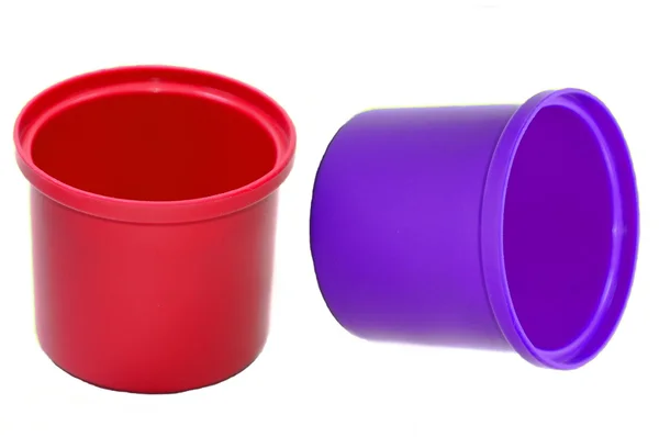 Two Red and Blue Drums — Stock Photo, Image