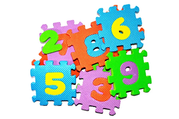 Numbered Puzzle Blocks — Stock Photo, Image