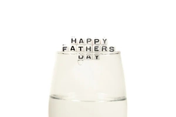 Happy Fathers Day on Glass Head — Stock Photo, Image