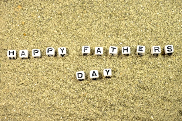 Happy Fathers Day in Desert Sand — Stock Photo, Image