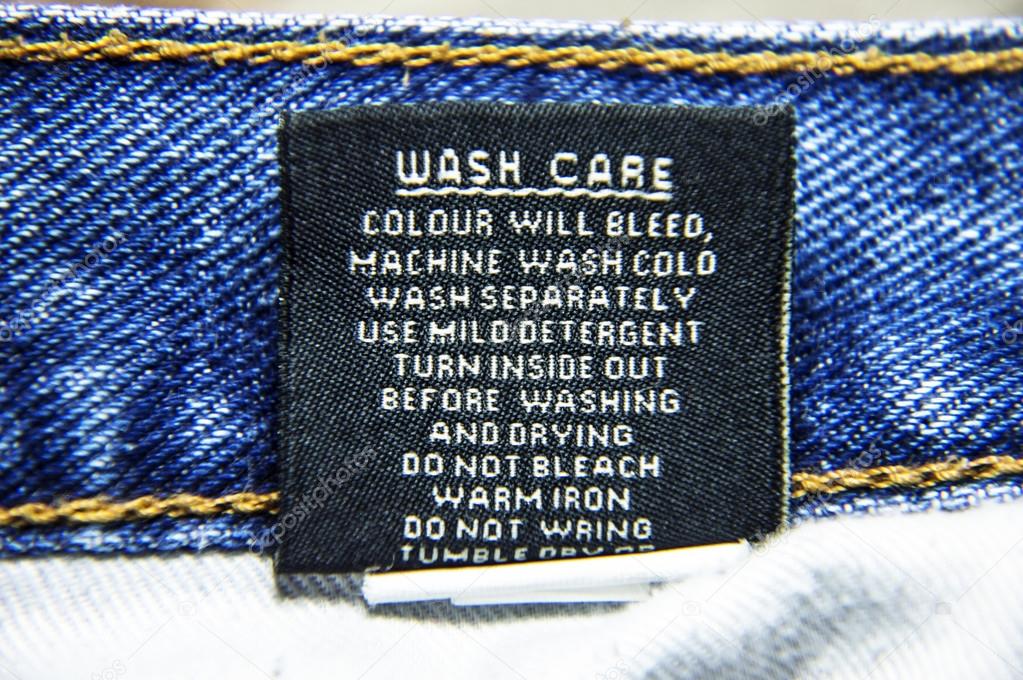 Specific instructions for washing Jeans