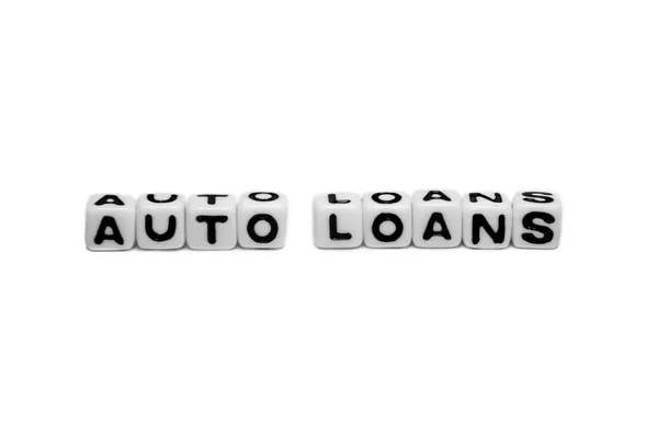 Auto loans with simple text — Stock Photo, Image