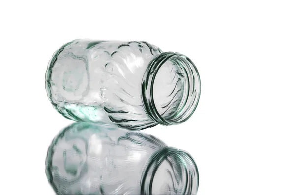 One glass jar — Stock Photo, Image