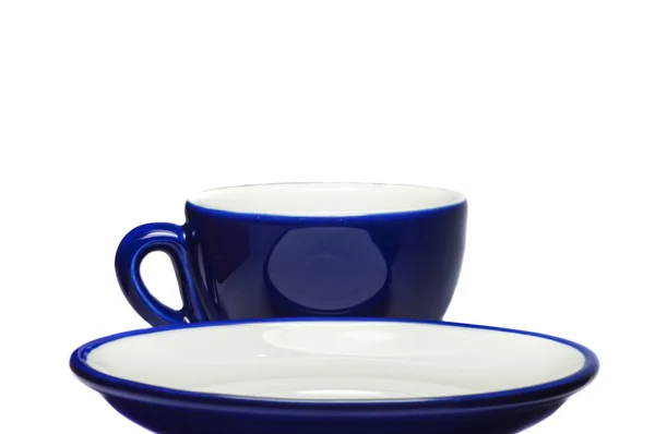 ブルーのカップとソーサー — ストック写真