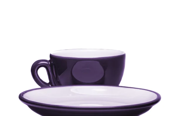 Purple cup and saucer — Stock Photo, Image