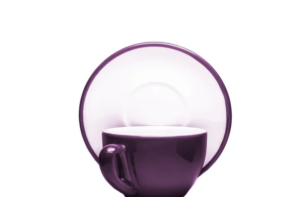 紫色のカップとプレート — ストック写真