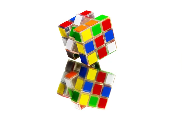 Twisted rubik's cube — Stock Photo, Image