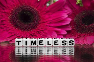 Timeless text message with flowers clipart