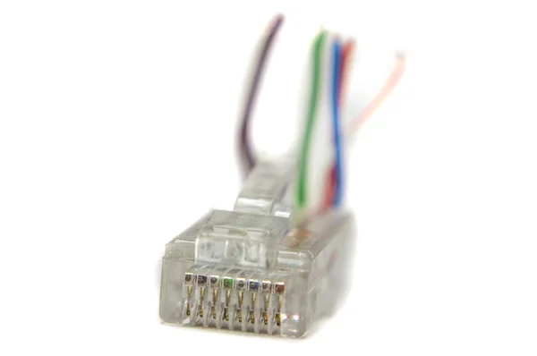 Ethernet rj45 lizakiem — Zdjęcie stockowe