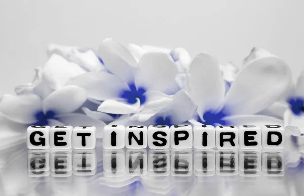 Get inspired blue them — Stock Photo, Image