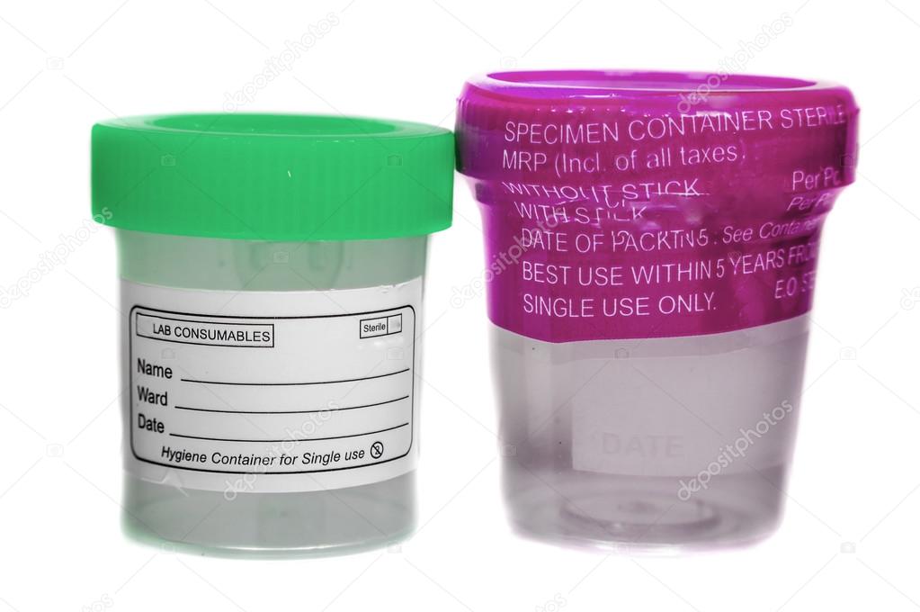 Two different specimen containers