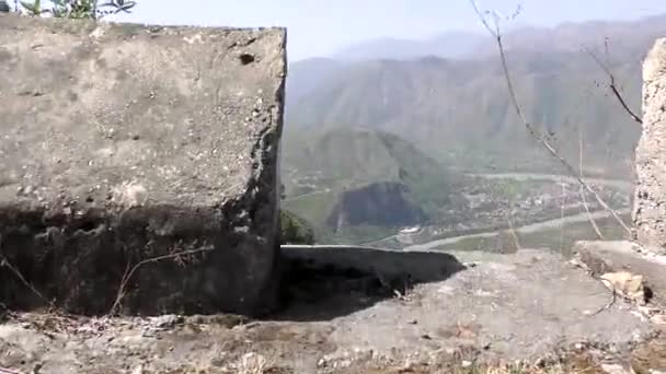 Pohled Řeku Sutlej Nebo Satluj Údolí Tattapani Vrcholu Hory Naldehra — Stock video