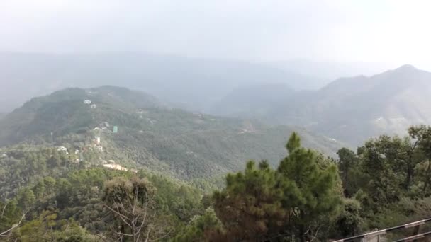 Vista Del Valle Desde Carretera Cima Montaña Tara Devi Shimla — Vídeos de Stock