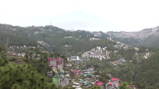 Pohled Město Shimla Himalájského Údolí Shimla Himachal Pradesh — Stock video