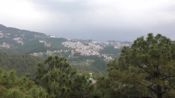 Pohled Město Shimla Přes Himalájské Údolí Shimla Himachal Pradesh — Stock video