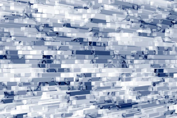 Yatay beyaz ve mavi mermer bloklar desen ve gölge