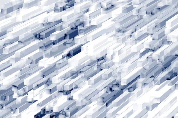 Mermer dokudan ve gölgeden oluşan mavi ve beyaz bloklar