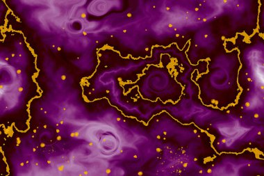 Mermer Mürekkep Altın desenli Mürekkep desenli kestane rengi ve gölgesi