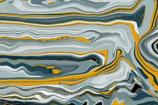 Marble Ink Gold Texture Inkscape Pattern Long Lines Shades — Fotografia de Stock