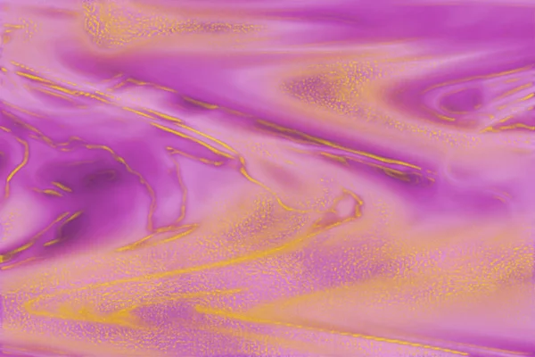 Marble Ink Gold Texture Inkscape Pattern Pink Purple Shades — Fotografia de Stock