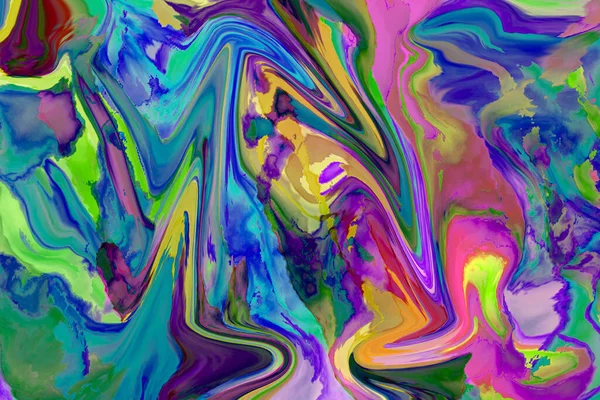 Su renkleri, mürekkep ve gölgeli soyut desen