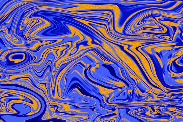 Patrón Abstracto Lleno Tinta Azul Brillo Dorado Con Tonos —  Fotos de Stock