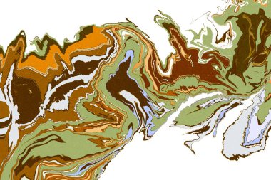 Sert granes ve alkollü mürekkep, sıvı ve gölgeli altın akışkan sanat.