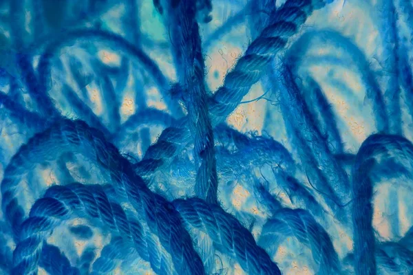 Blaue Seile Alkoholfarbe Flüssige Abstrakte Kunst Mit Schattierungen Und Goldglitzern — Stockfoto