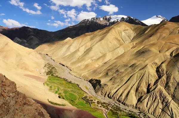 Vallée du Runback, vue du sommet de la montagne, chaîne du Ladakh, Nord — Photo