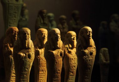 Egyptian mummy figurines clipart