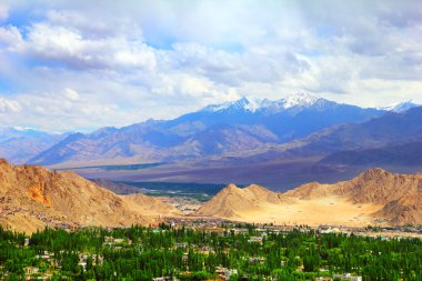 leh Vadisi, ladakh aralığı, jammu & Keşmir, Kuzey Hindistan görünümü